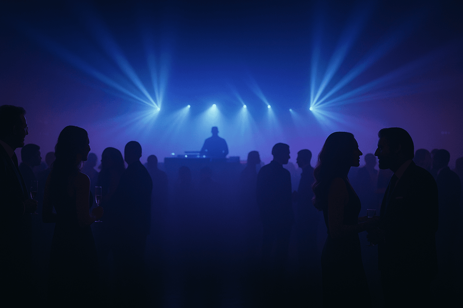 Party crowd with DJ